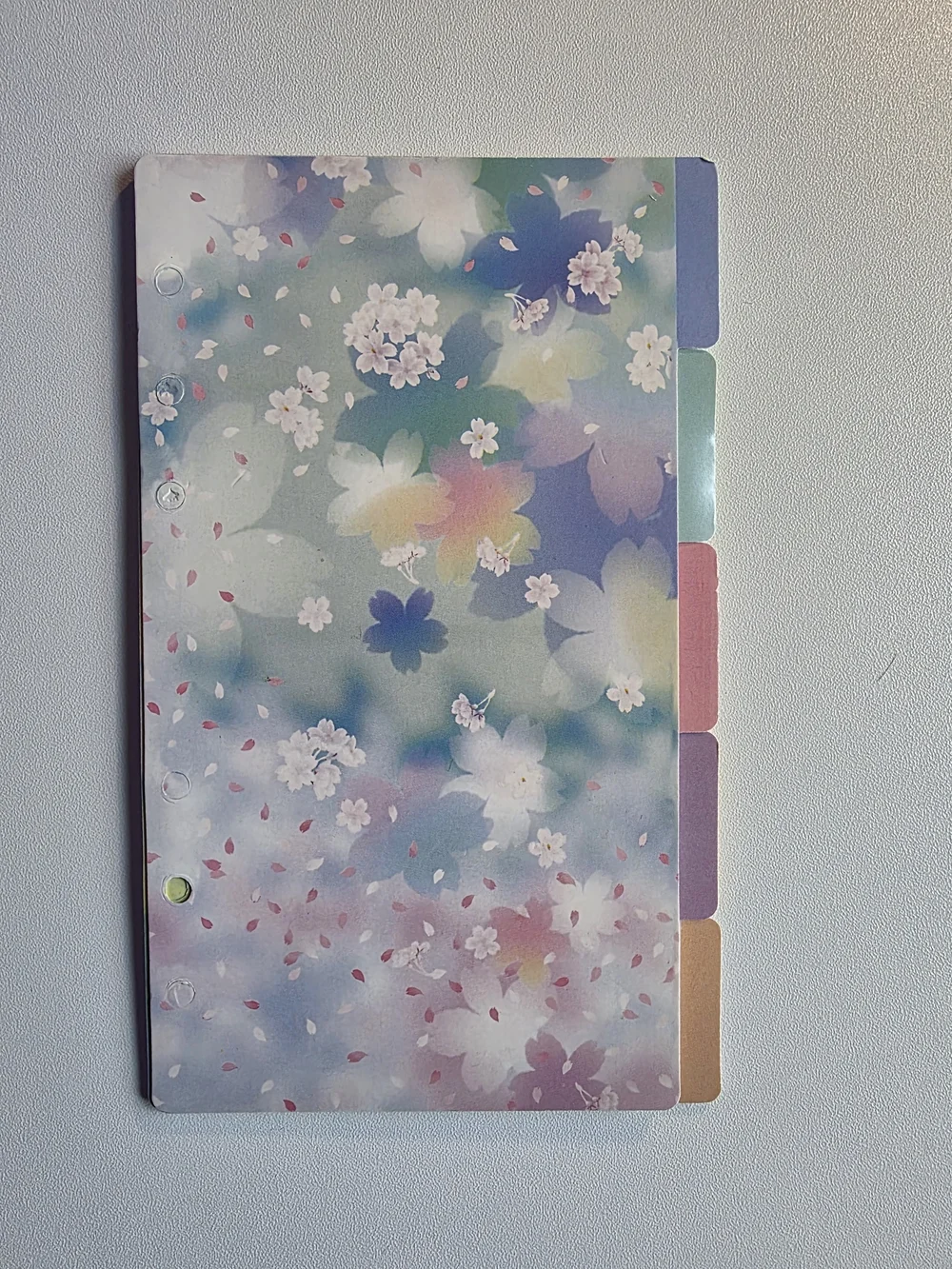 A6 Floral Pastel Tabbed Planner Divider Set Of 4